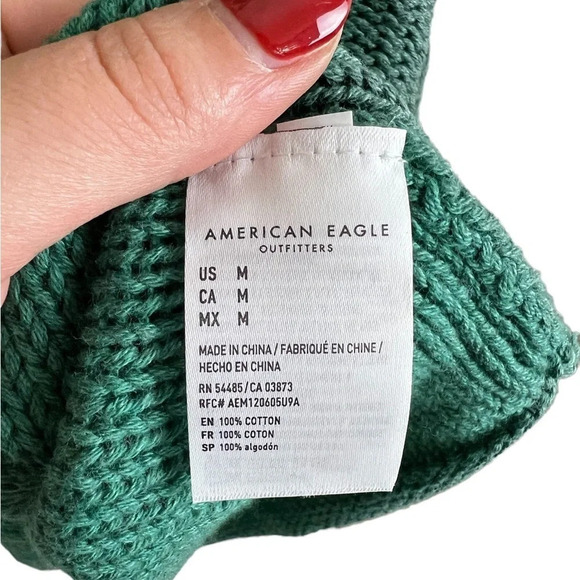 AEO • Green Knit Sweater - Picture 4 of 5